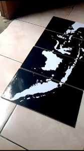 Hiasan dinding poster kayu peta Indonesia 1 set dapat 4 pcs decorasi rumah