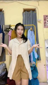 Posy Atasan Wanita: Blouse Wanita Motif Stripe & Desain Hoppy