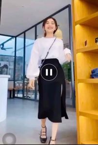 Chân váy xẻ tà cao hách dáng mẫu hót siêu xinh hàng loại 1