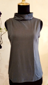 Kaos/atasan tanktop leher berdiri polos wanita