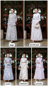 (2oN) RAFIKA ALOFA ALYONA HABIBA ONE SET Baju Atasan Set Rok Wanita Muslimah Alofa By Rafika. Nazra Sha