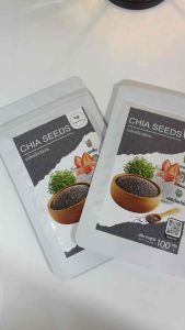 เมล็ดเจีย  เต็มเมล็ด อิ่มนาน ผลิตใหม่ ขนาด 100 กรัม/ซอง