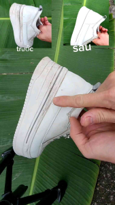 combo 2 hộp cao lau giầy dép ghế da đen trắng và da làm sạch