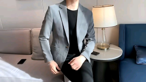 Jas Blazer formal pria/Jas pria variasi saku tempel/Jas Blazer pria casual