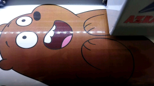 Sticker Dinding BARE BEARS size 30-50 cm vinyl white Graftac waterproof