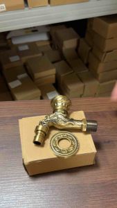 ก๊อกน้ำ ก๊อกสนามทองเหลืองแท้ไม่เป็นสนิม100% ลวดลายหัวมังกรสวยงาม