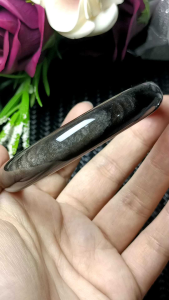 High Grade Silver Obsidian Crystal Stone bracelet 62mm+ 精品亮光眼天眼猫眼招财银曜石手串 62mm+