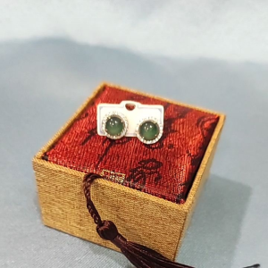 Certified Natural Grade A Jade Earrings (With Certificate)