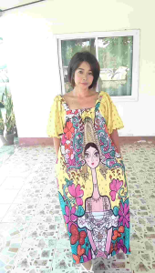 เดรสผ้าพริ้ว เดรสสาวอวบ เดรสแขนตุ๊กตา เดรสคอเหลี่ยม