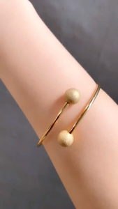 RinaXp - Gelang Bangle Boba Fleksibel Titanium Import Anti Karat