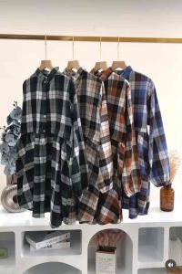 Audrey Tunik Flanel / Daily Casual Tunik LD 110 cm muat hingga BB 70kg