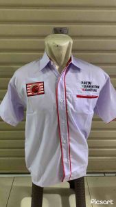 KEMEJA PARTAI PKN FULL BORDIR SERAGAM PARTAI KEBANGKITAN NUSANTARA BAJU PKN