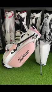 Tas Golf TTL Stand Wanita Tahan Air Pink Putih