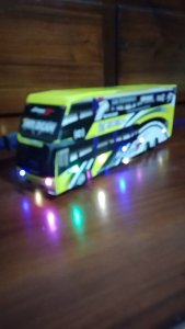 Miniatur bus dewantara jumbo lampu telolet