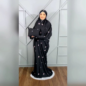 Mukena Dewasa Terusan Bordir Katun Premium Daily Alexa Rosea