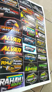 Stiker Soundsytem isi 28 biji Bahan VINYL