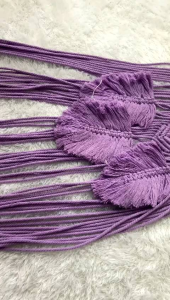MACRAME CERMIN JUMBO PANJANG -HIASAN DINDING MACRAME CERMIN RUMBAY PANJANG