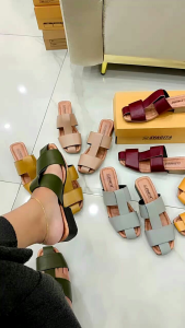 Sandal wanita kulit papirut garut model sol hak tahu