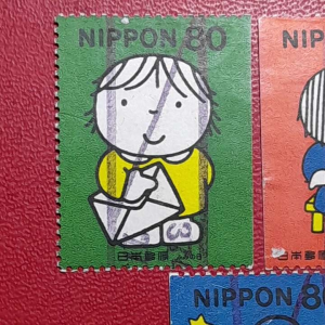 Koleksi Prangko kuno Jepang klasik 3 pcs USED