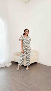 Set Caca Motif Sizag Bahan Rayon Kekinian New Collections 2025