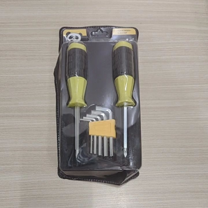 OBENG SET 2PC PLUS KUNCI L BESI GALVANIZED PLASTIK MURAH 7623