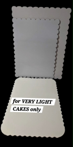 12X16 inches CAKE BOARD ORDINARY SCALLOP WHITE CORRUGATED (for VERY LIGHT CAKES only) (10 PCS)