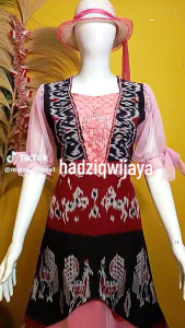 DRESS TENUN MIK BROKAT TERBARU