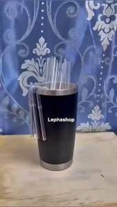 2 Ống hút thuỷ tinh trong suốt 9cm đã thành phẩm