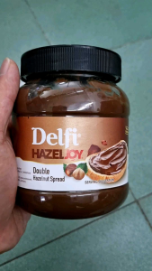 Delfi Hazelnut Spread Double Hazelnut Spread Jar with Black Lid
