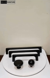 WF020 Handle Lemari Black Matte Gagang Pintu Lemari Tarikan Laci