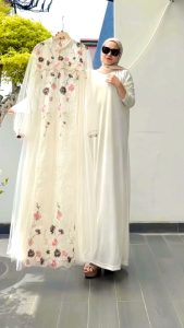 Dress 2in1 Bordir Bunga