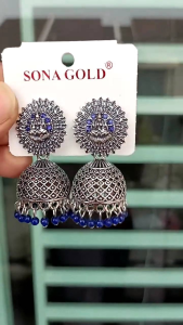 JOKKA Silver Based Jhumka/ Mahalaksmi Jhumka/ earrings