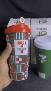 7ELEVEN REUSABLE COFFEE CUP LIMITED EDITION 7CAFE REUSABLE COFFEE CUP 7ELEVEN 40 TAHUN DI MALAYSIA CUP