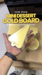 [100 PCS] Mini Gold Cake Boards for Mini Desserts