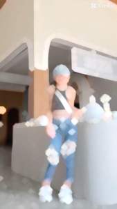 กางเกงยีนส์ปันนี่เอวสูงทรงบอย กางเกงผู้หญิง ผ้าไม่ยืดแต่งขาดเซอร์