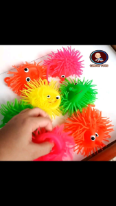 1 pcs ubur-ubur besar bola karet puffer ball flash light random boneka ubur ubur landak lampu nyala