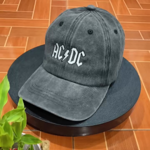 [ACDC] หมวกวินเทจงานปัก  วินเทจ วงร๊อค ผ้าฟอก Cotton 100% กันแดด กันลม สินค้าพร้อมส่ง ทั่วไทย