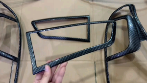 Paket Garnish Depan Belakang & Outer Handle Tank Cover Grand All New Avanza Xenia Veloz 2015 2017 Carbon