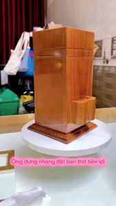 Ống đựng nhang  hộp đựng nhang chất liệu gỗ xoan tự nhiên  mẫu trơn gỗ lành sạch