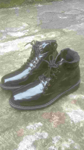 Sepatu PDH Kilap Polri Tni Sepatu Dinas Satpam Security Resleting Tali