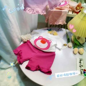 Set bộ hè mẫu gấu hồng cho bé gái