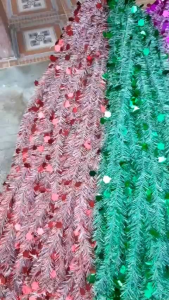 Dây kim tuyến xù tuyết  Dây kim tuyến kép trang trí loại đep giá rẻ dây kim tuyến đình hoa sao