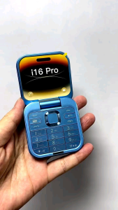 i16 Pro Mini Foldable Phone with Dual Nano SIM Slot & TF Memory Card