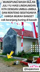 (20PIS) BENDERA RENTENG KARNAVAL 1 KODI ISI 20 WARNA