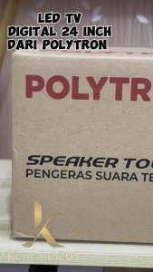 Led Tv Polytron Cinemax 24 inch 24inch PLD24TV0855 PLD 24TV0855 Digital DVB T2 Speaker Tower Garansi 5 thn