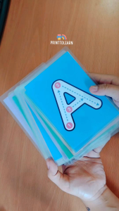 ✅Laminated Tracing Flashcards for Kids - Handwriting Skills Practice with Free HBW Whiteboard Marker