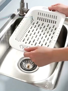 Adjustable Sink Drain Basket Strainer washing vegetables fruit