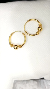 Medanbro Acc-1587 Anting Ring Bola anak Dan remaja Lapis Emas 18K anting Titanium