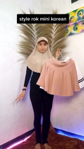 ROK MINI DEWASA KOREAN STYLE MUAT BB 35-65KG // ROK MINI POLOS BISA BUAT OLAHRAGA