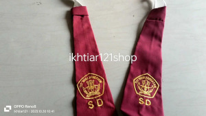 Dasi SD Bordir cewek/cowok murah dasi sablon bordir dasar